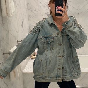 Ragged Priest Studded Vintage Levi Oversized Jacket